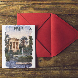 Cartão Postal Malta Mediterrâneo Viagem Vintage