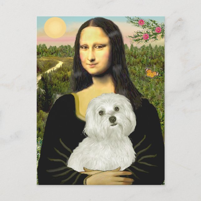 Cartão Postal Maltese 11 - Mona Lisa (Frente)