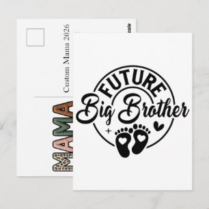 Cartão Postal Mama Personalizado 2026 Pés de Bebê Falso Lembranç