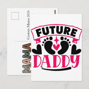 Cartão Postal Mama Personalizado 2026 Pés de Bebê Falso Lembranç