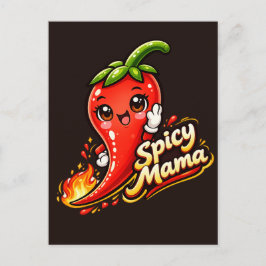 Cartão Postal Mama Picante - Coisas Quentes - Amantes da Comida