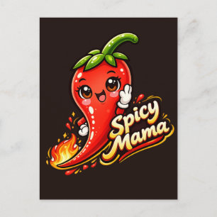 Cartão Postal Mama Picante - Coisas Quentes - Amantes da Comida