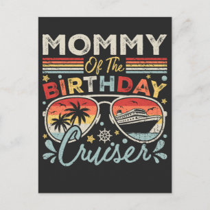 Cartão Postal Mamãe das Férias do Cruzeiro de Aniversário