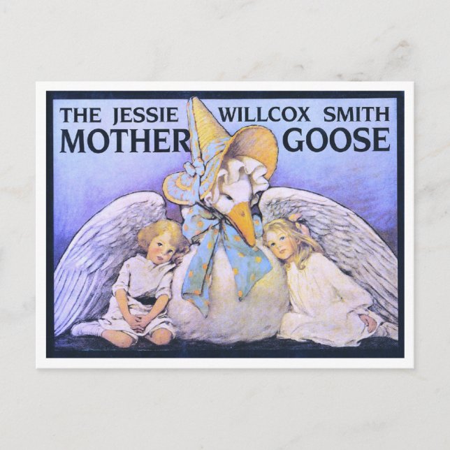 Cartão Postal Mamãe Gansa, Jessie Willcox Smith (Frente)