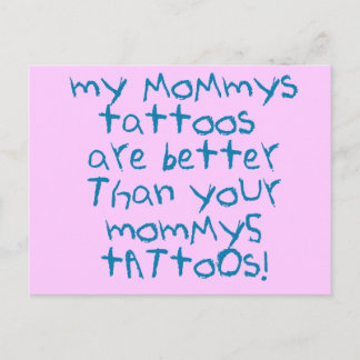 Cartão Postal Mamãe Tattoos Rock!