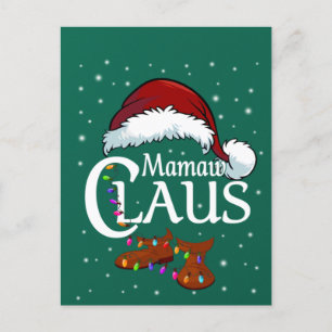 Cartão Postal Mamaw Claus Shirt, Family Matching Mamaw Claus Paj