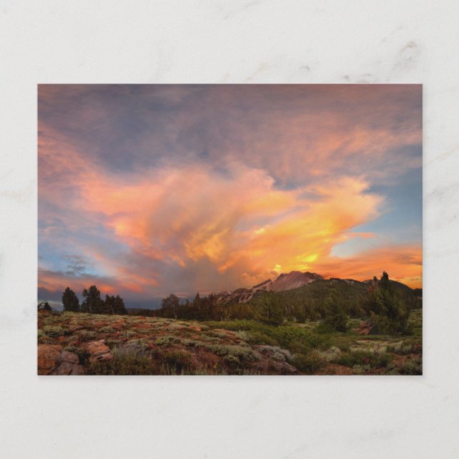 Cartão Postal Mammoth Mountain Sunset de Minaret Summit (Frente)