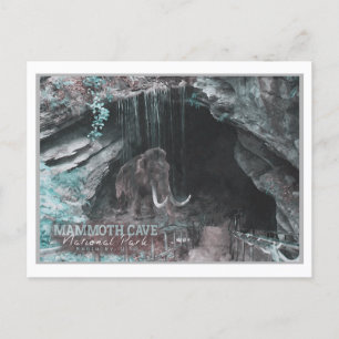 CARTÃO POSTAL MAMMOTH WATERCOLOR - MAMMOTH CAVE - KENTUCKUS