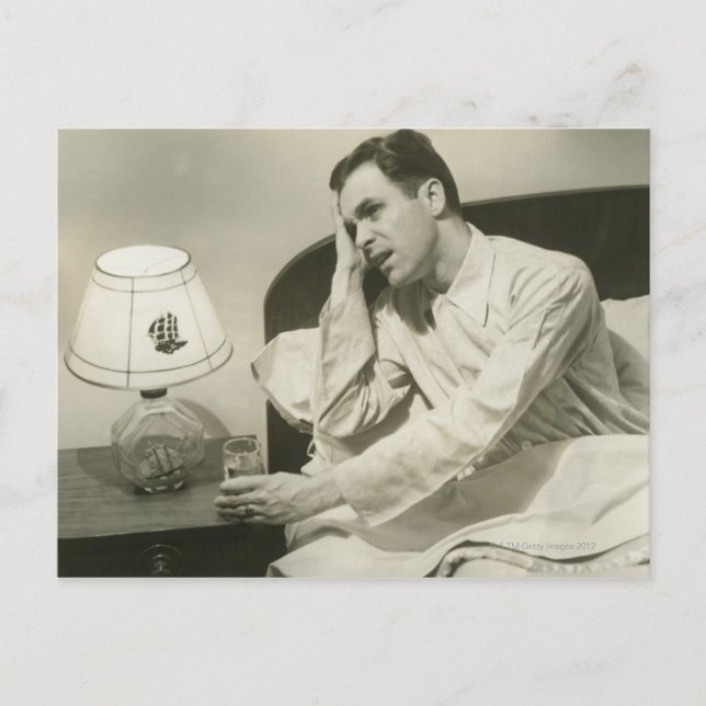 Cartão Postal Man Bebendo Water (Frente)