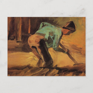 Cartão Postal Man Stooping with Stick, Spade by Vincent van Gogh