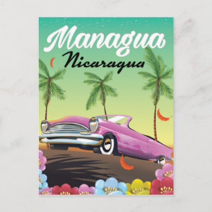 Cartão Postal Manágua - poster de viagens Nicarágua