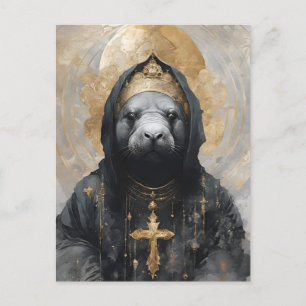 Cartão Postal Manatee Nun