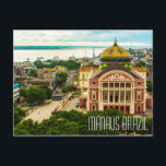 Cartão postal Manaus Brasil<br><div class="desc">Cartaz do Manaus Brasil do designer Brad Hines</div>