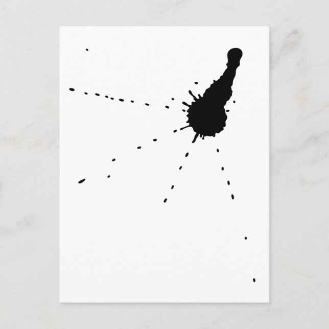 Cartão Postal Manchas de Tinta (Frente)