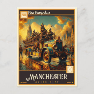 Cartão Postal Manchester, New Hampshire   Vintage