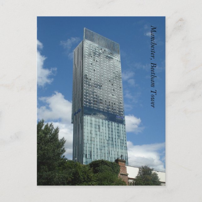 Cartão Postal Manchester, Torre de Beetham (Frente)