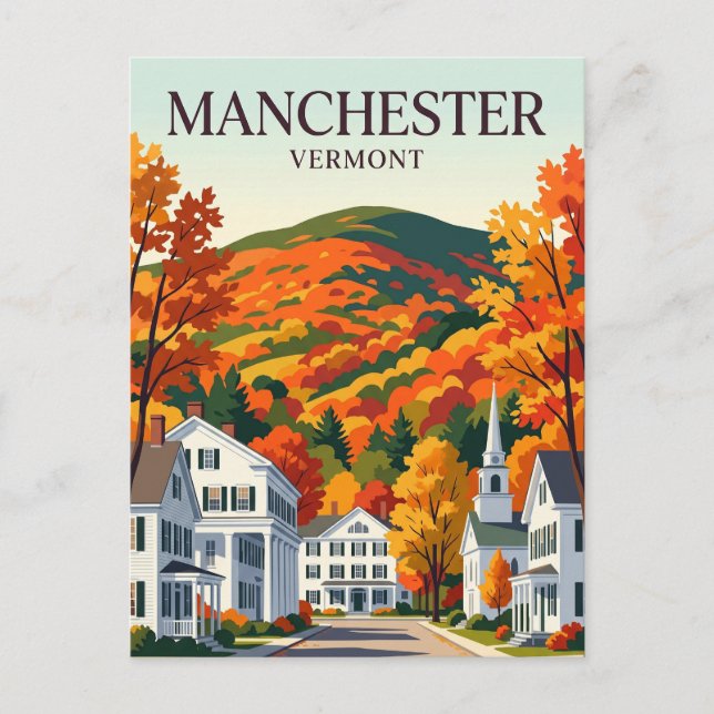 Cartão Postal Manchester Vermont (Frente)