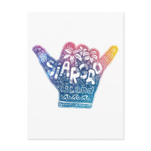 Manda shaka de surfe na ilha de Siargão