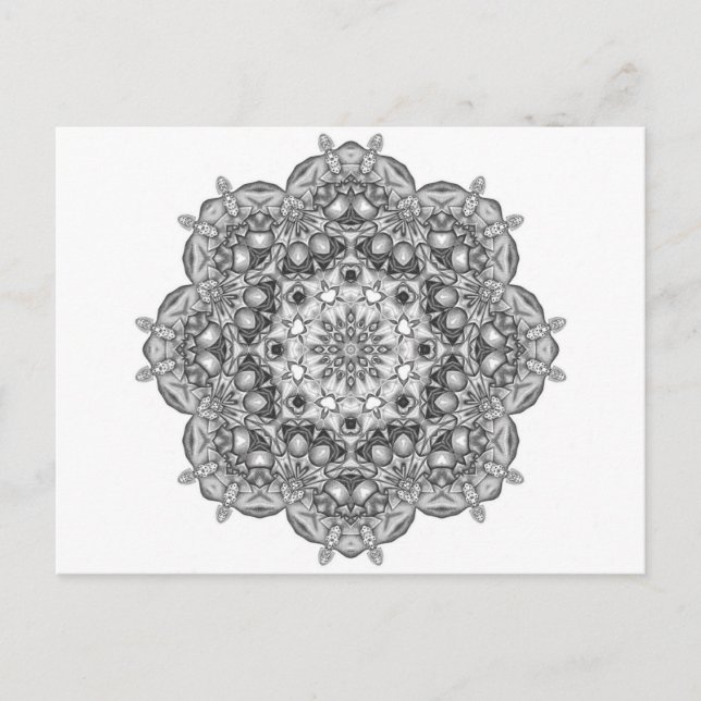 Cartão Postal Mandala a colorir dentro (Frente)