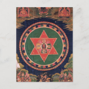 Cartão Postal Mandala budista tibetana de Vajravarahi Vajrayogin