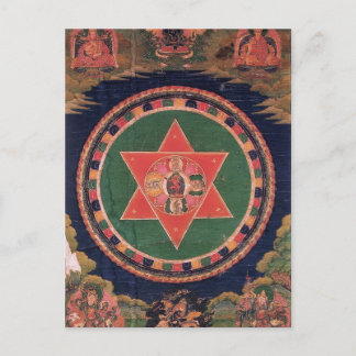 Cartão Postal Mandala budista tibetana de Vajravarahi Vajrayogin