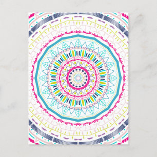 Cartão Postal mandala colorida