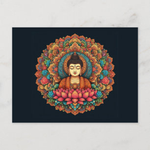 Cartão Postal Mandala com buddha