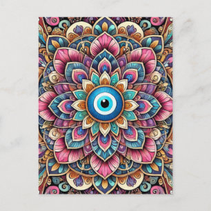 Cartão Postal Mandala com olho gordo