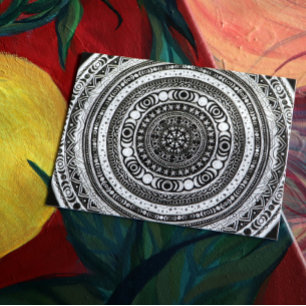 Cartão Postal Mandala da Criança Lunar Tripla Lua Bruxa