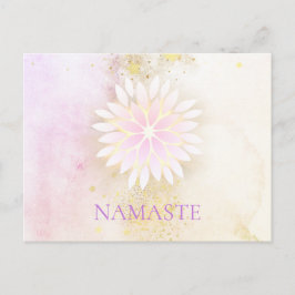 Cartão Postal *~* Mandala Dahlia Pastel Lavanda Peach AP2