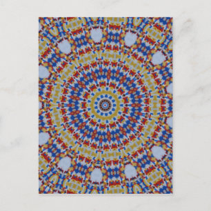 Cartão Postal Mandala de componentes multicolores de plástico