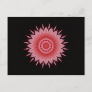 Cartão Postal Mandala de Flores em Rosa