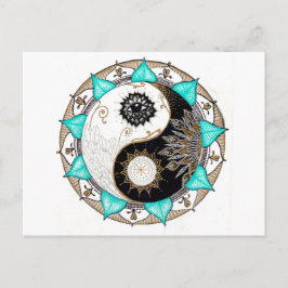 Cartão Postal Mandala de Yin Yang