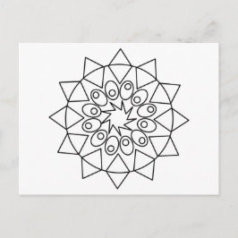 Cartão postal - Mandala Delicada para Colorir
