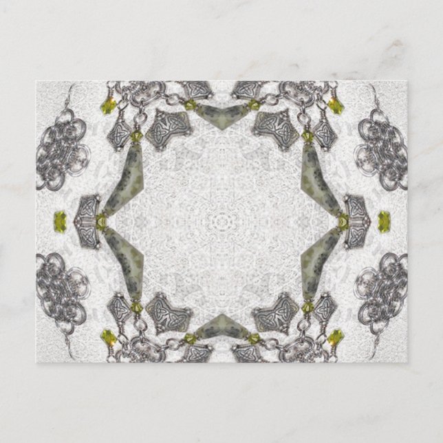 Cartão Postal Mandala do caleidoscópio de Chainlink do céltico (Frente)