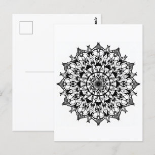 Cartão Postal Mandala em branco