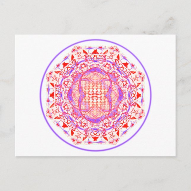 Cartão Postal Mandala_rouge_violet (Frente)