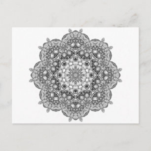 Cartão Postal Mandala To Color In
