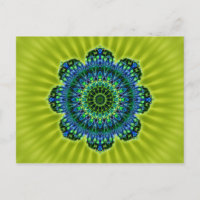 Mandala verde azul | flor lightgreen