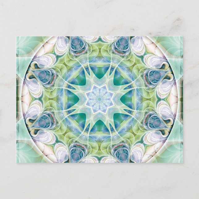 Cartão Postal Mandalas do Coração da Liberdade 12 (Frente)