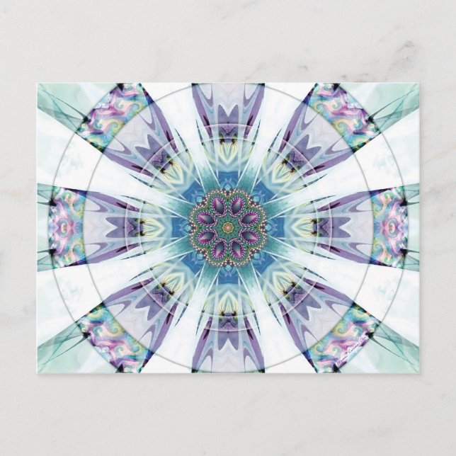 Cartão Postal Mandalas do Coração da Liberdade 19 (Frente)