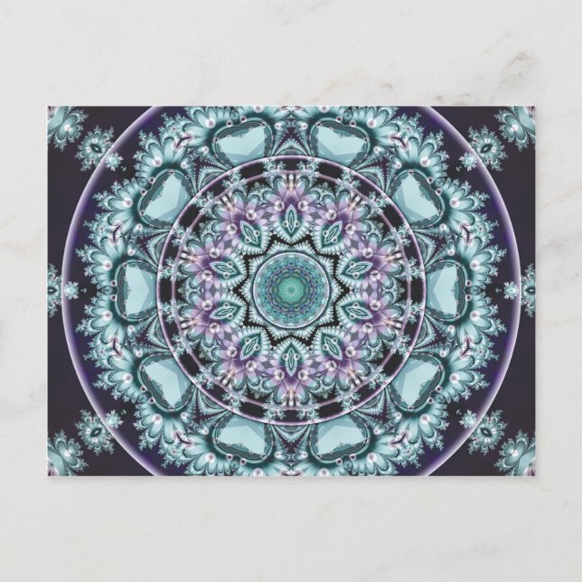 Cartão Postal Mandalas do Coração da Liberdade 4 (Frente)