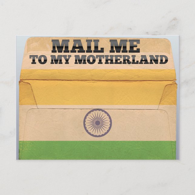 Cartão Postal Mande-me para a Índia (Frente)