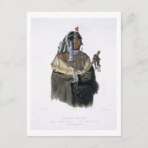 Cartão Postal Mandeh-Pahchu, um jovem índio Mandan, prancha 24 f