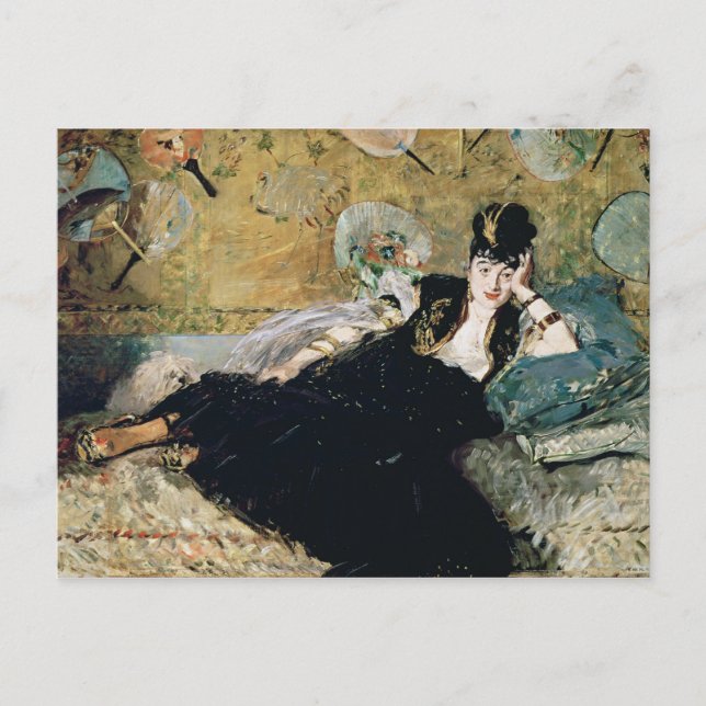 Cartão Postal Manet | A Senhora com Ventiladores (Frente)