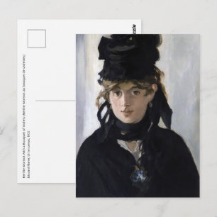 Cartão Postal Manet - Berthe Morisot com um buquê de violetas