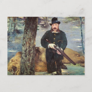 Cartão Postal Manet   Pertuiset, Lion Hunter, 1881