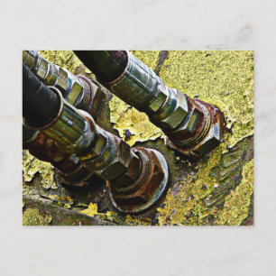 Cartão Postal Mangueiras Hidráulicas no Trator Antigo