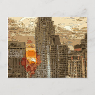 Cartão Postal Manhã amanhecer no coração de Manhattan