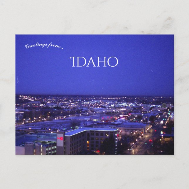 Cartão Postal Manhã cedo em Boise Idaho (Frente)